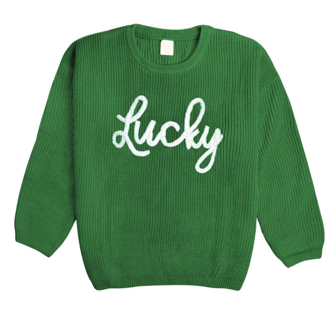 Lucky St. Patrick's Day Knit Women's Sweater - Slightly Imperfect