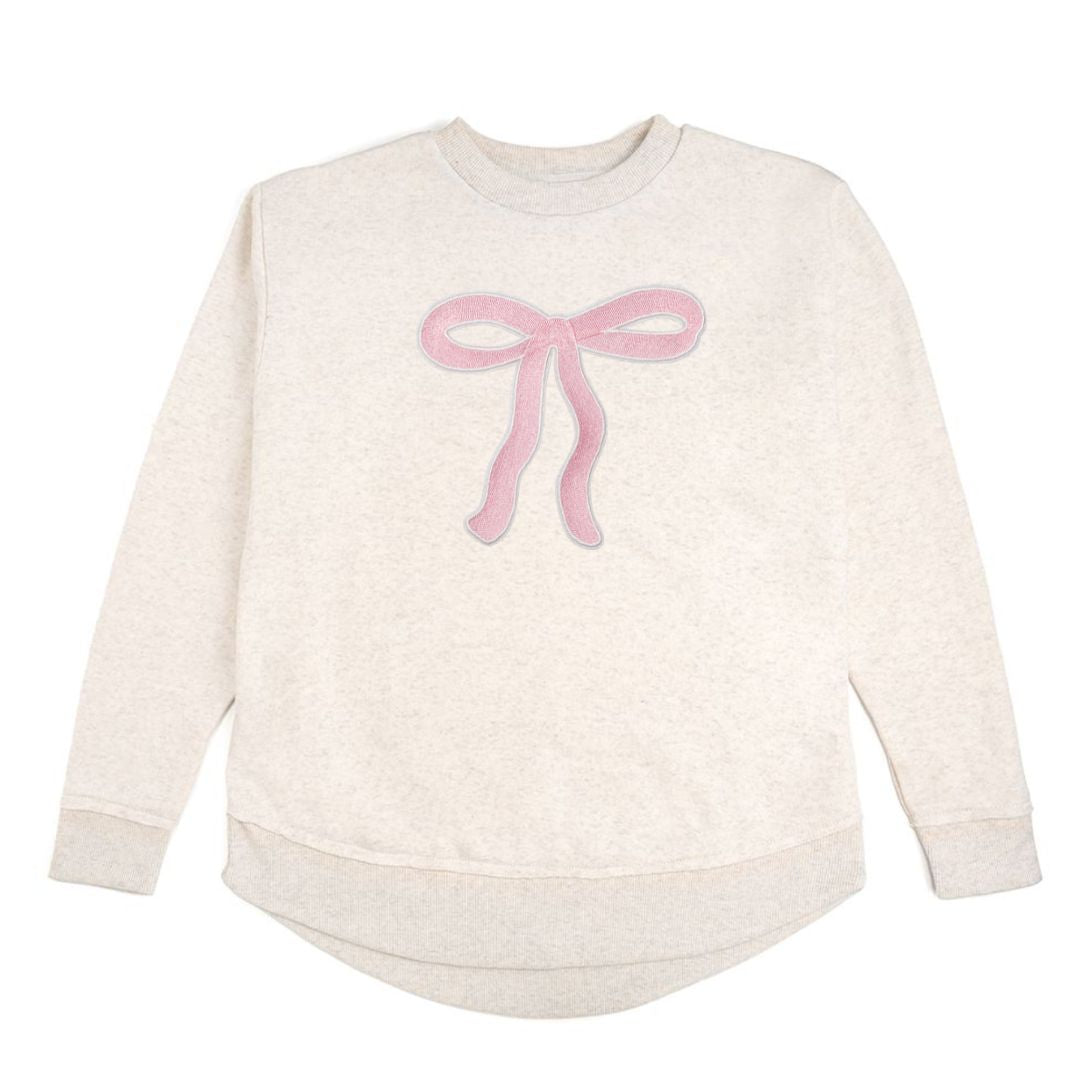 Coquette Bow Patch Women's Sweatshirt - Natural