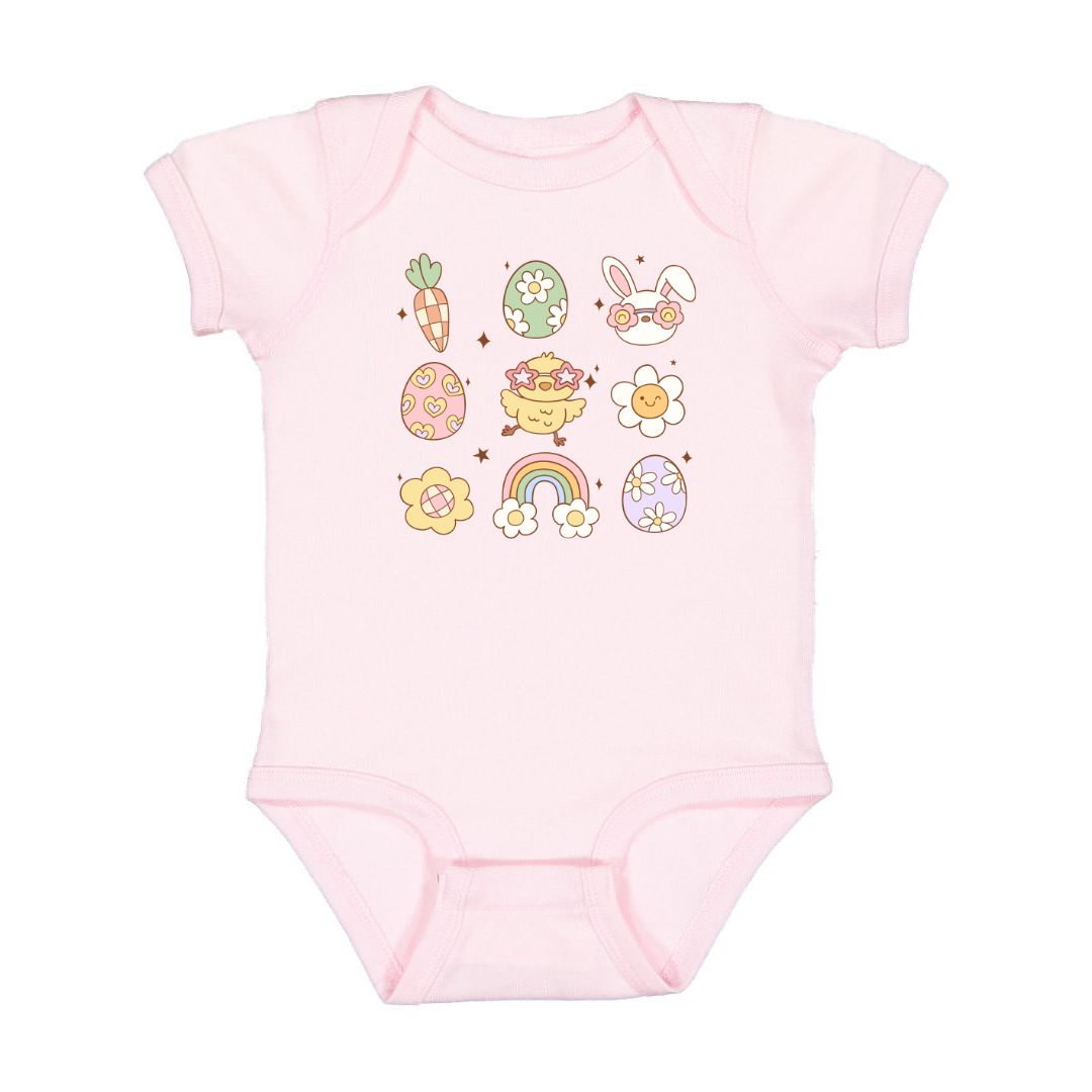 Groovy Chick Easter Short Sleeve Bodysuit - Ballet