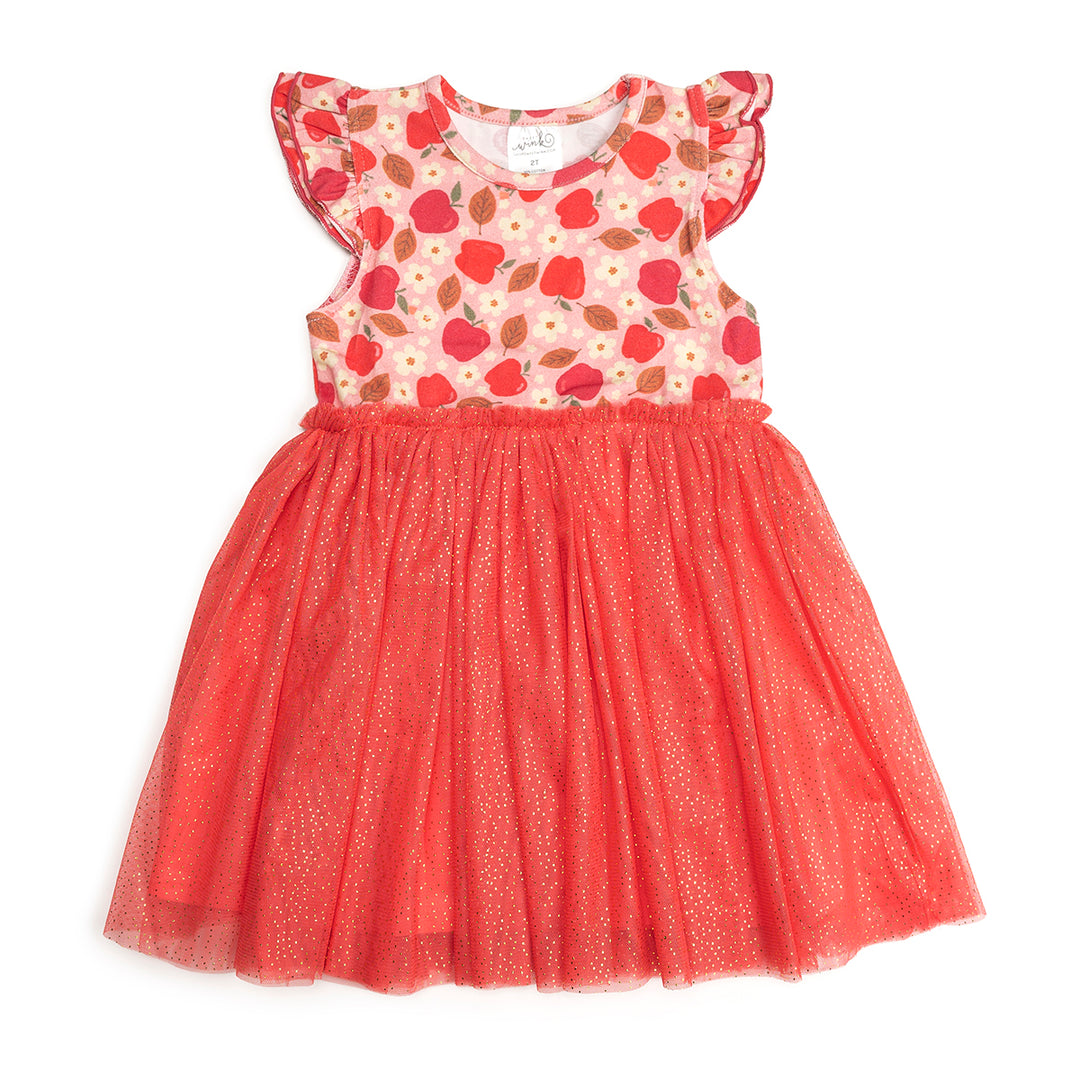 Apple Blossom Short Sleeve Tutu Dress