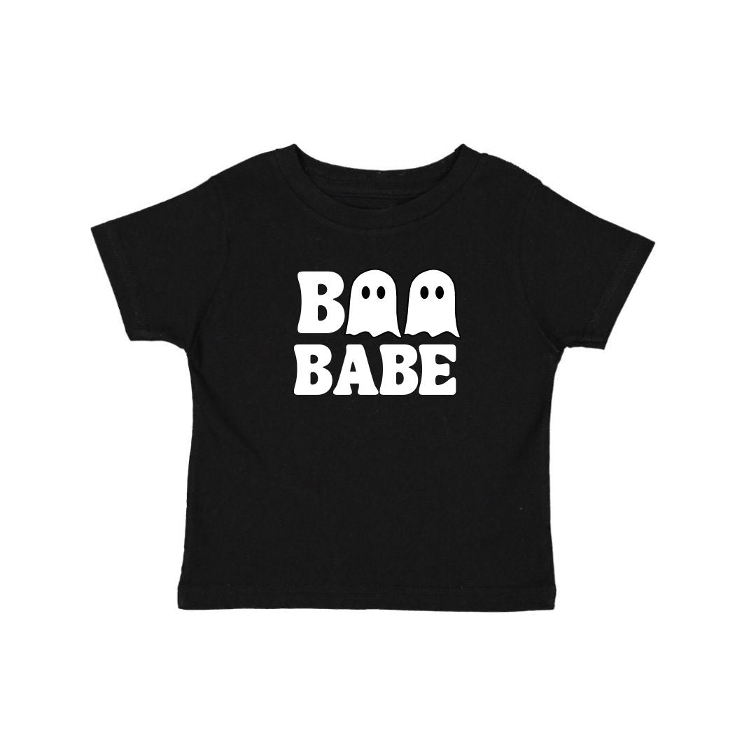 Boo Babe Halloween Short Sleeve T-Shirt - Black