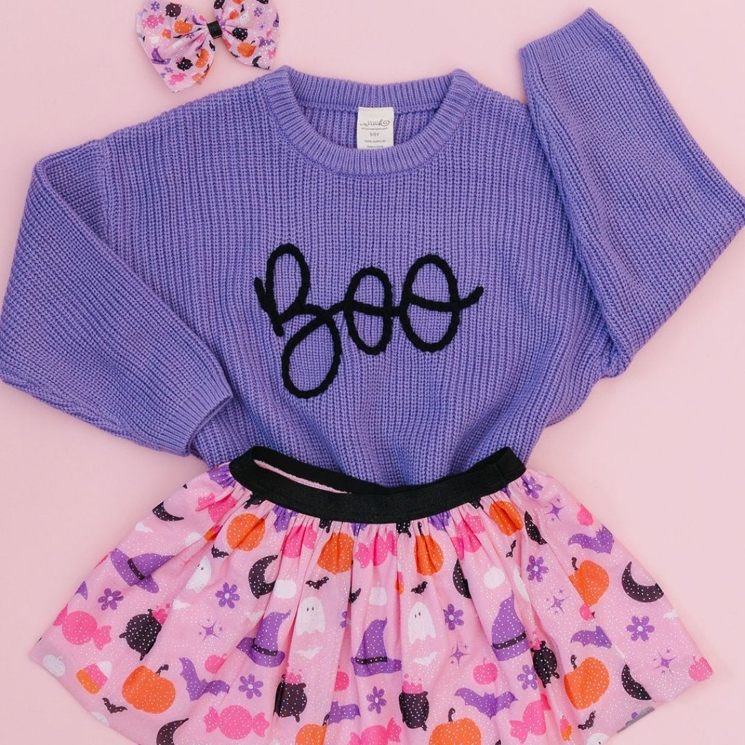 Boo Halloween Knit Sweater