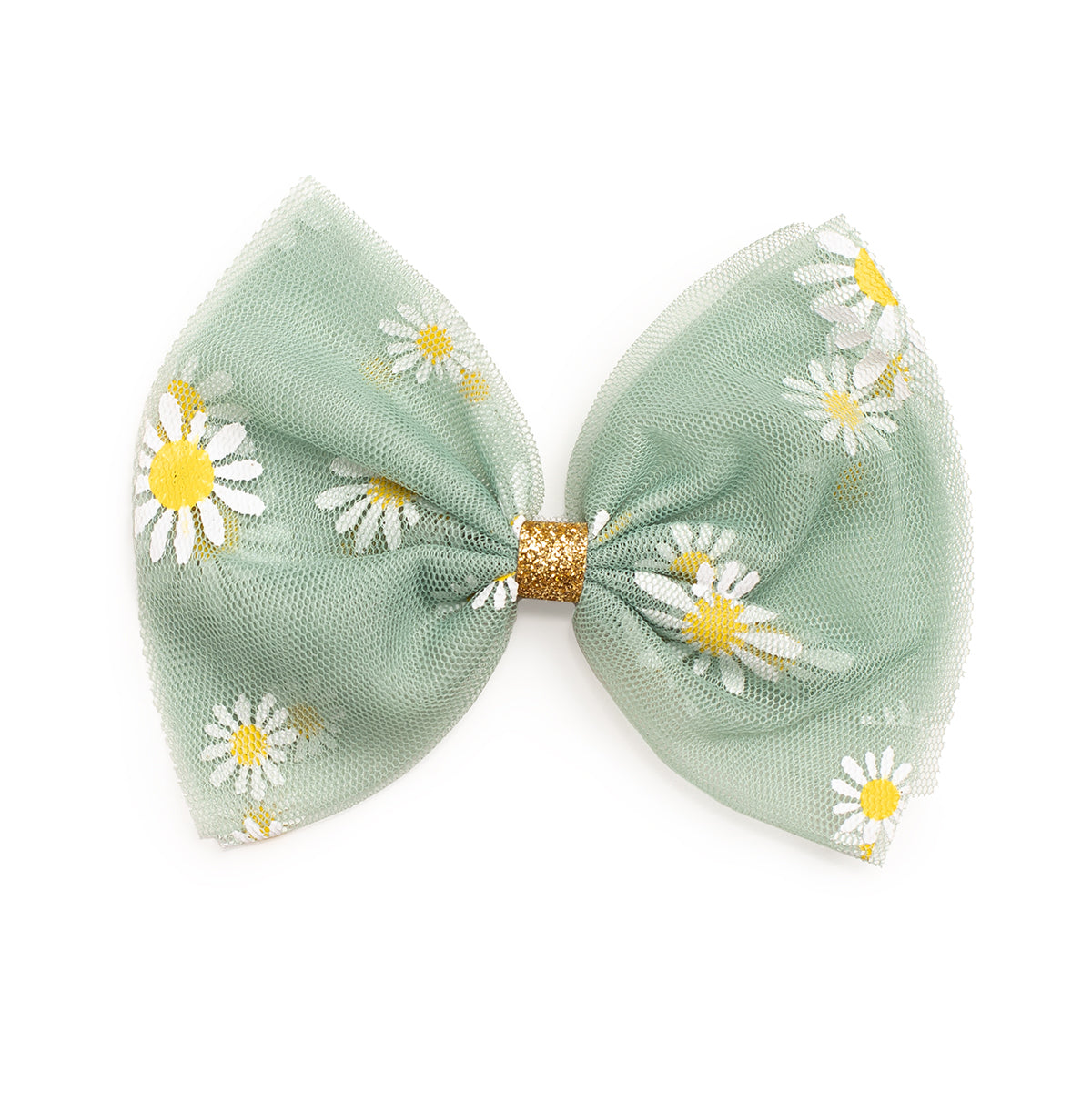 Sage Daisy Bow Clip – Sweet Wink display picture 1
