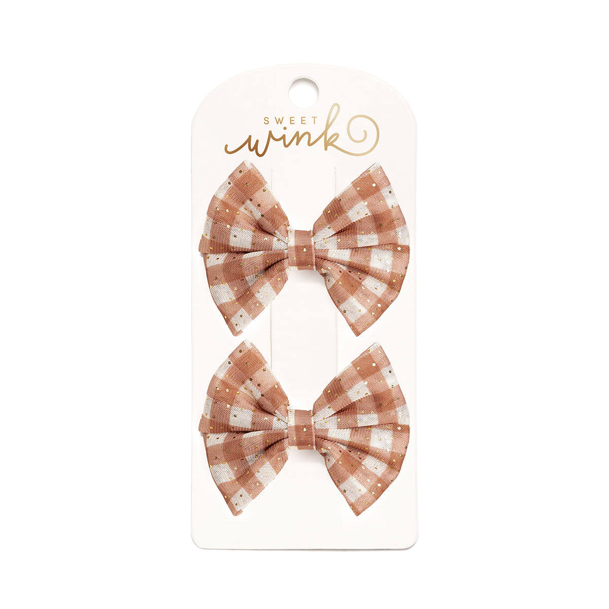Pack of 2 Headbands In Gingham Print & Faux Pearl Gingham Daisy Headband【RED】 – KARAKU by me main image 2