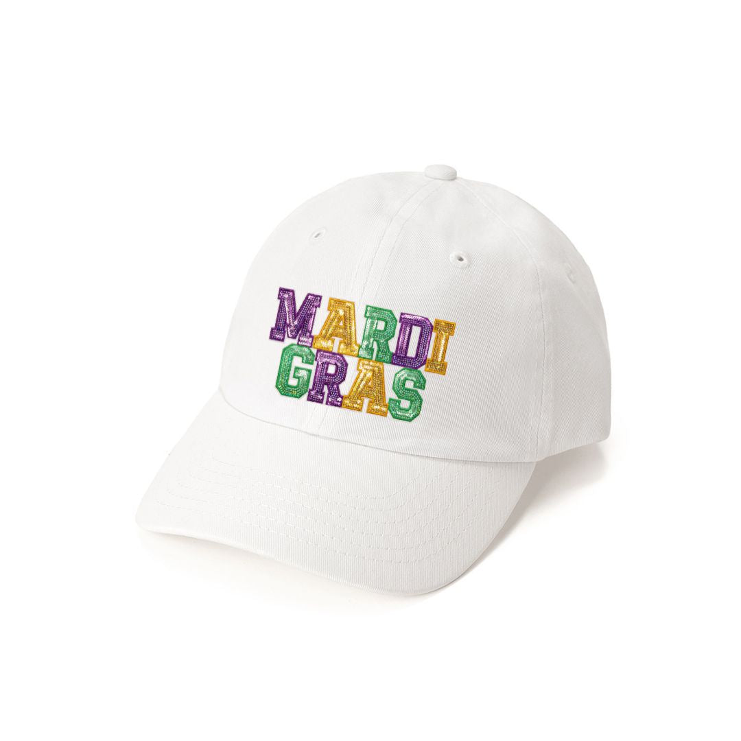 Mardi Gras Sequin Patch Baseball Hat – Sweet Wink display picture 3