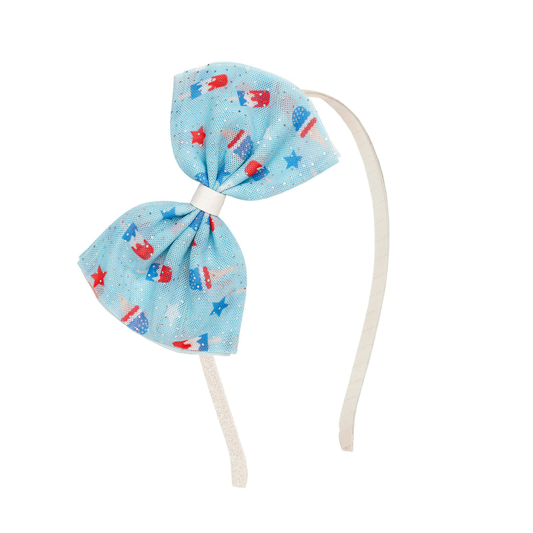 Bomb Pop Tulle Bow Headband