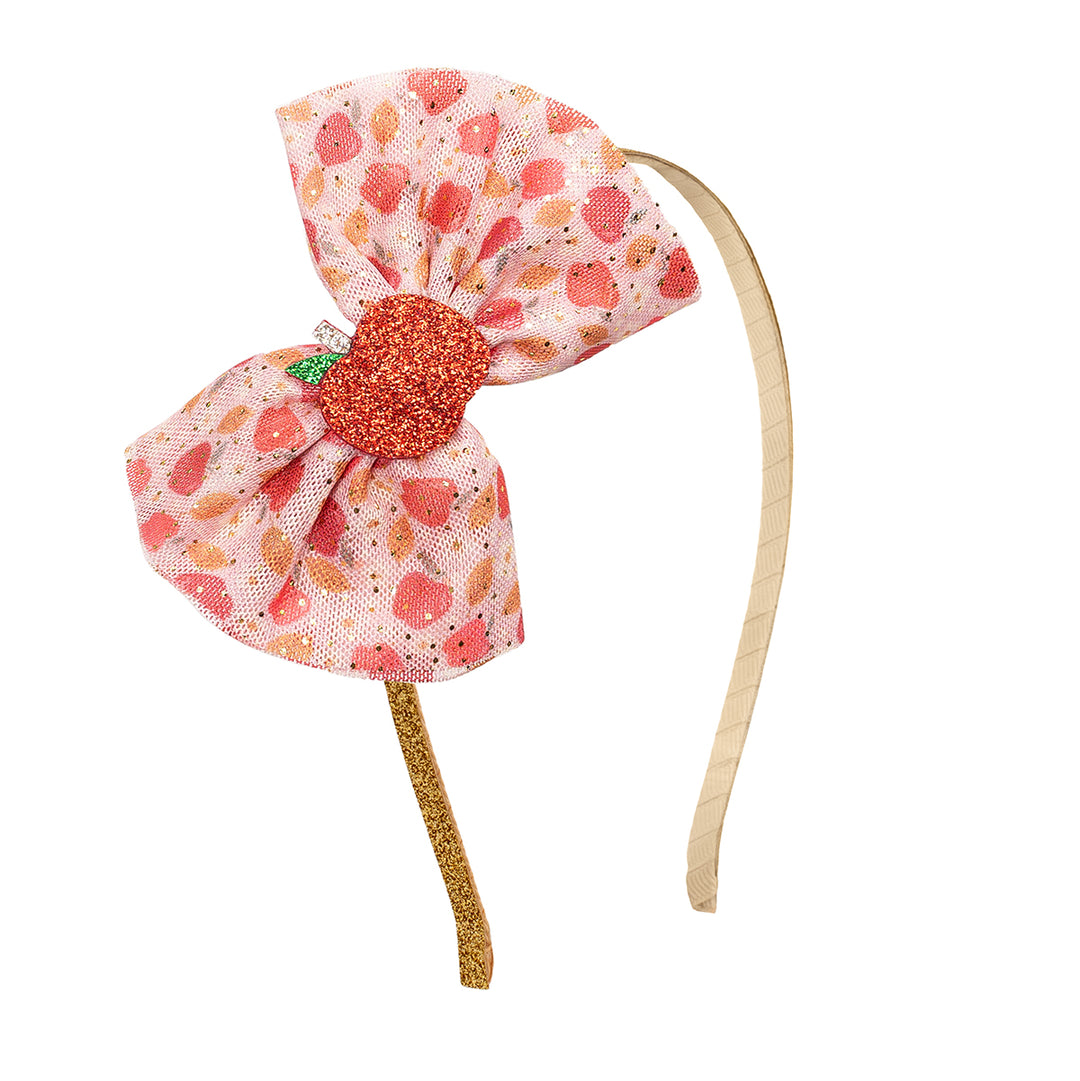 Apple Blossom Tulle Bow Headband