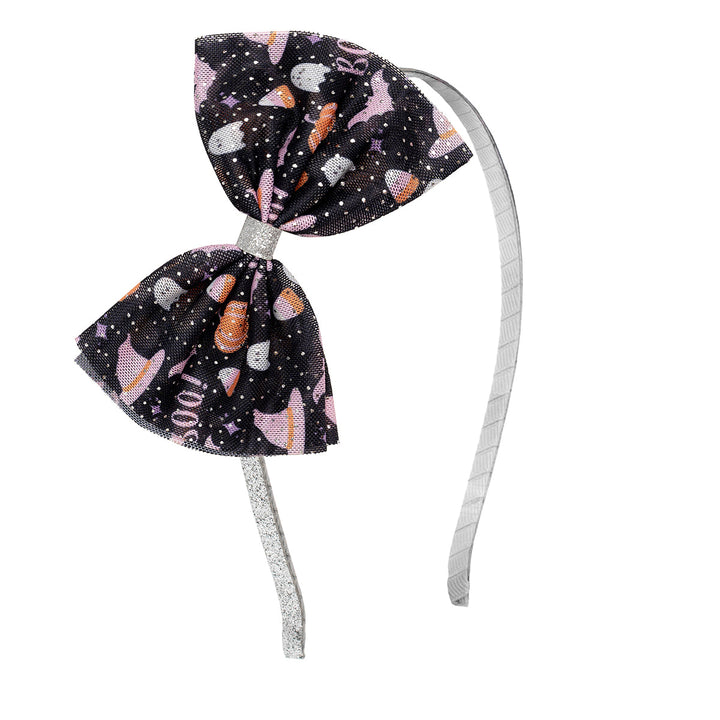 Boo Halloween Tulle Bow Headband