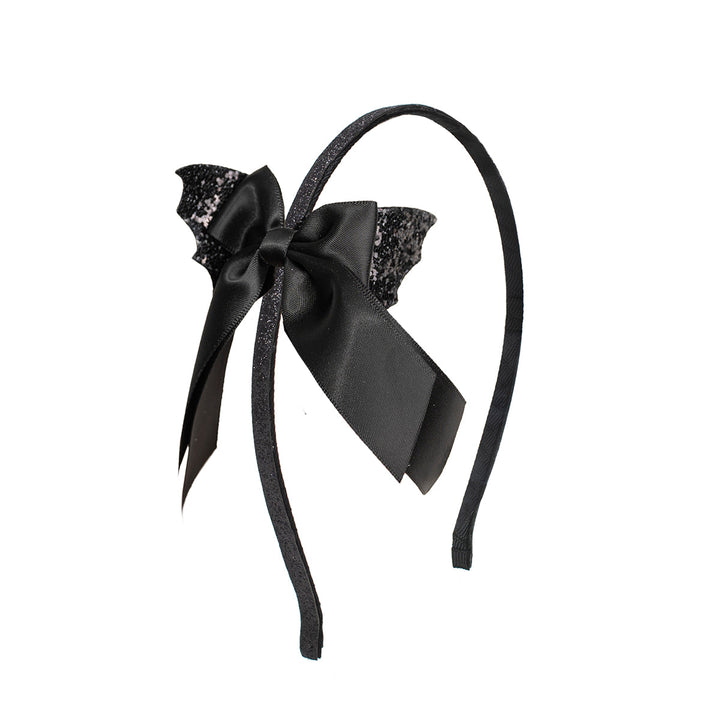 Glitter Bat Halloween Coquette Bow Headband