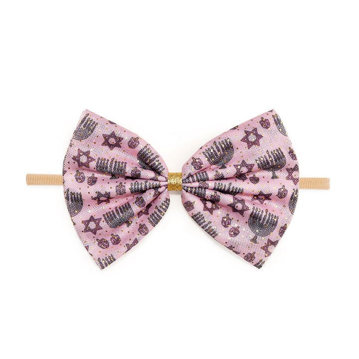 Hanukkah Tulle Bow Baby Headband
