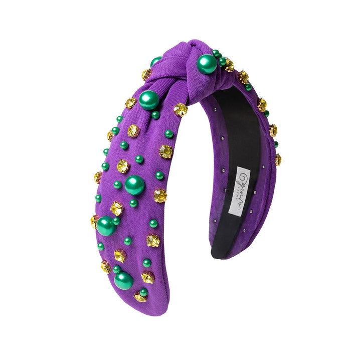Mardi Gras Gemstone Headband - Small