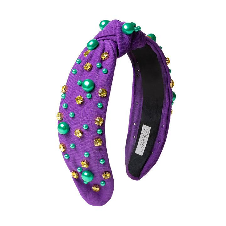Mardi Gras Gemstone Headband - Large