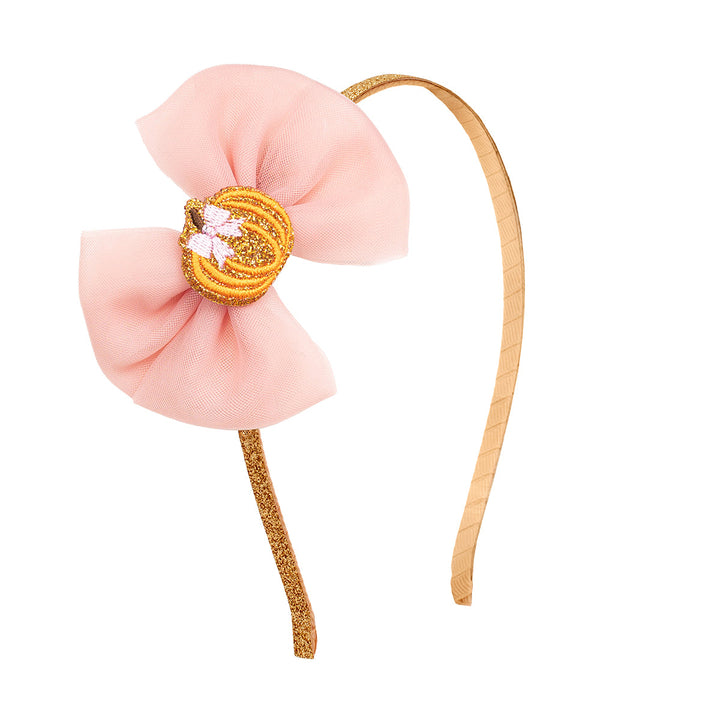 Pumpkin Tulle Bow Headband