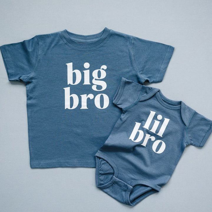 Lil Bro Short Sleeve Bodysuit - Indigo