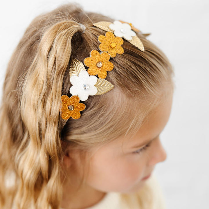 Boho Floral Glitter Headband