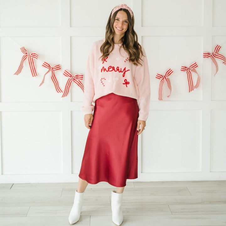 Candy Cane Christmas Gemstone Headband - Large
