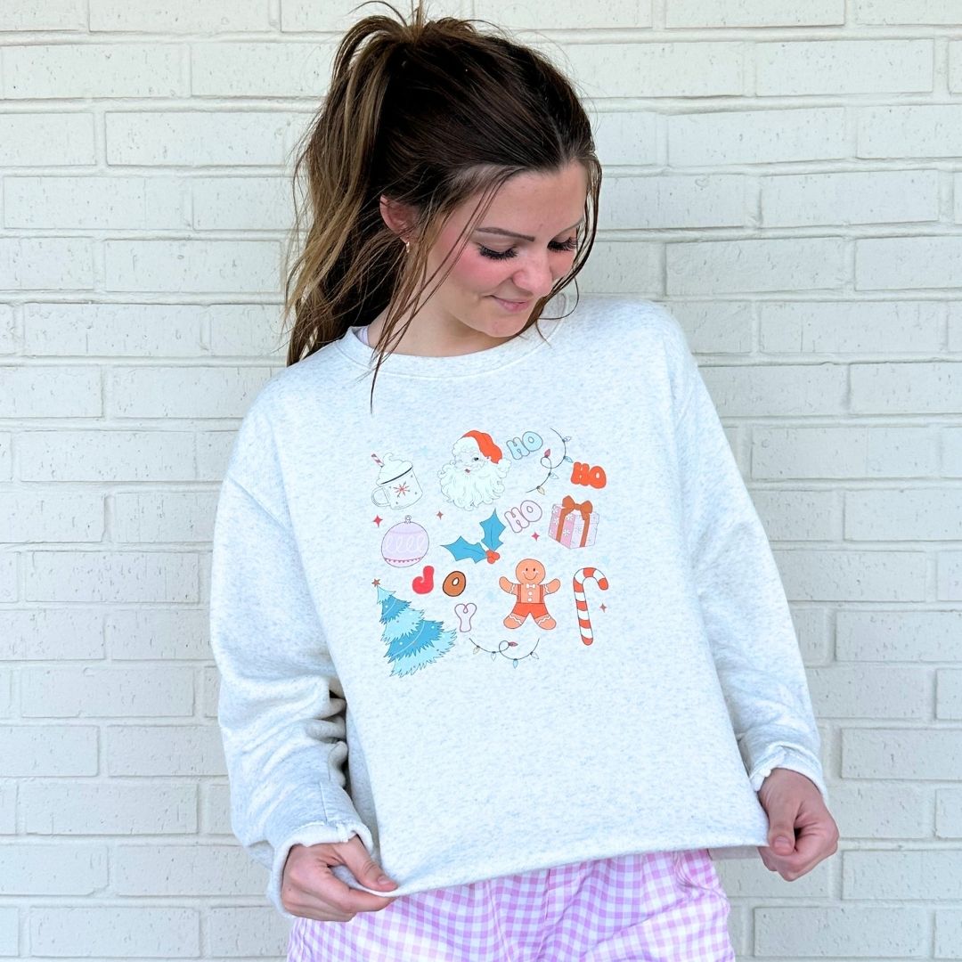 Christmas Doodle Women's Sweatshirt - Natural