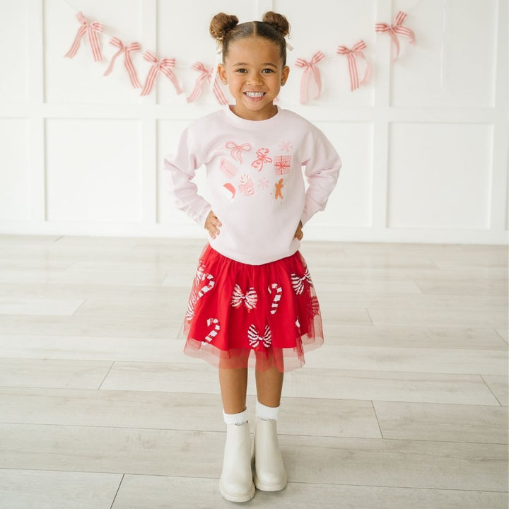 Candy Cane Coquette Sequin Christmas Tutu
