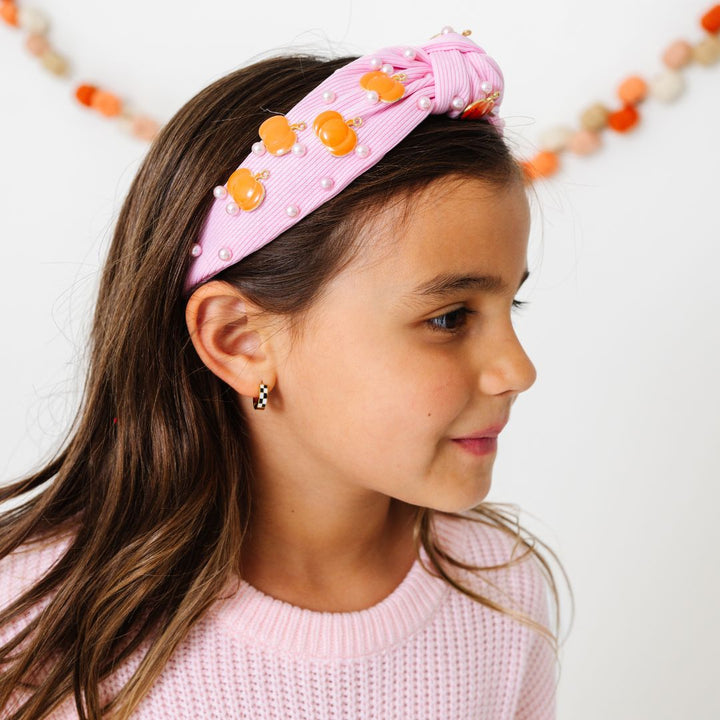 Coquette Pumpkin Gemstone Headband