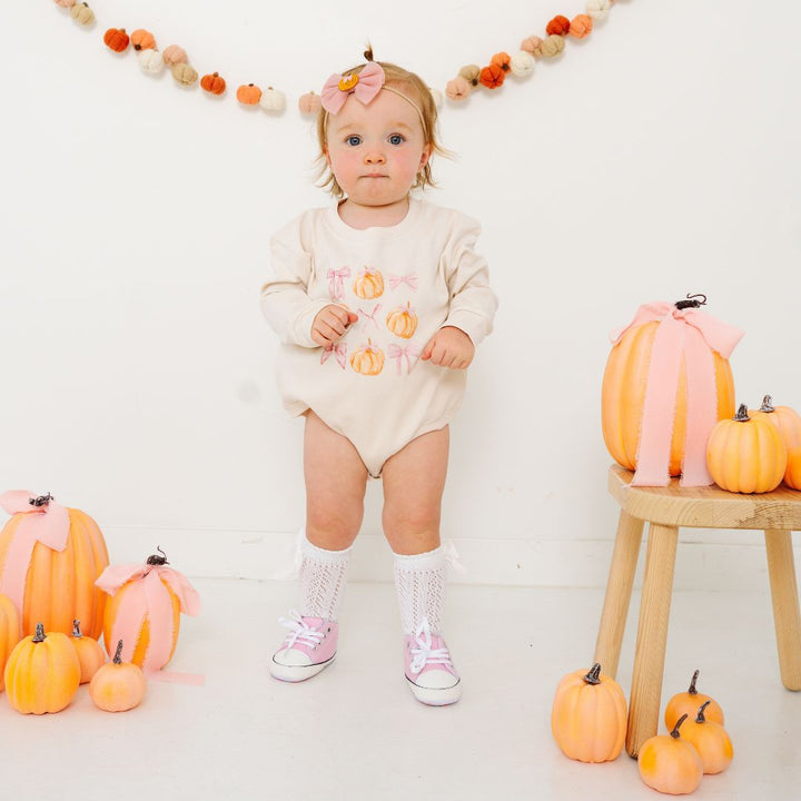 Pumpkin Tulle Bow Baby Headband