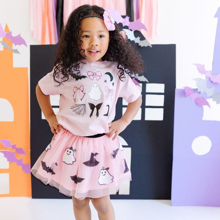 Coquette Tulle Ghost Bow Halloween Headband