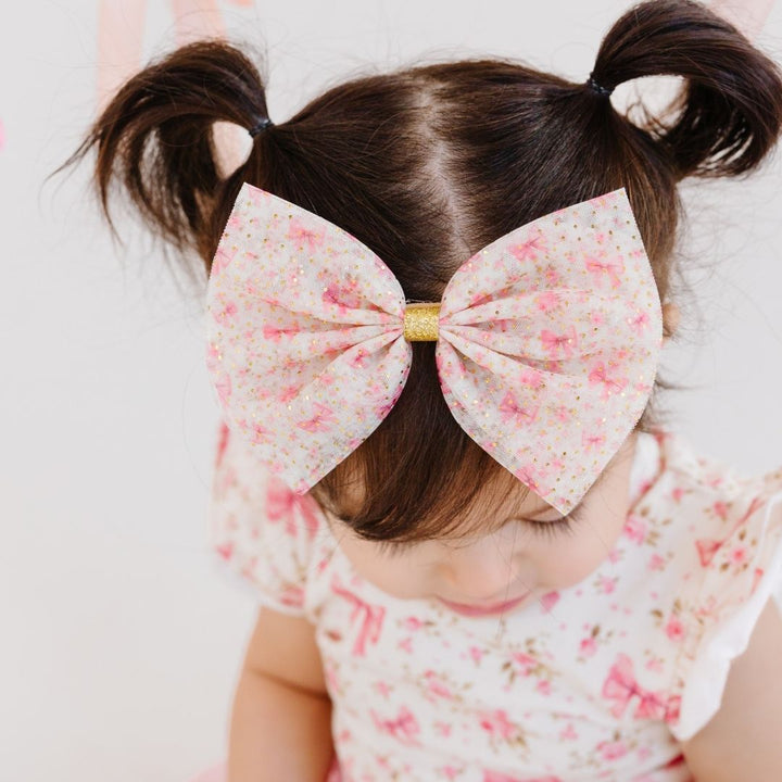Ditsy Floral Tulle Bow Baby Headband
