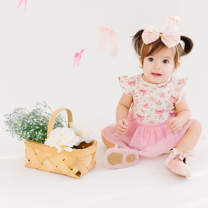 Ditsy Floral Tulle Bow Baby Headband