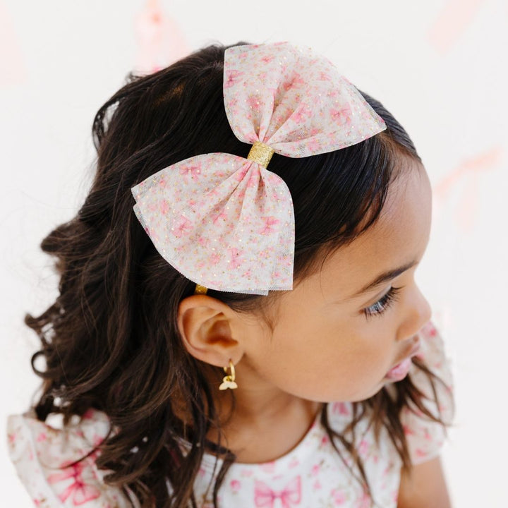 Ditsy Floral Tulle Bow Headband