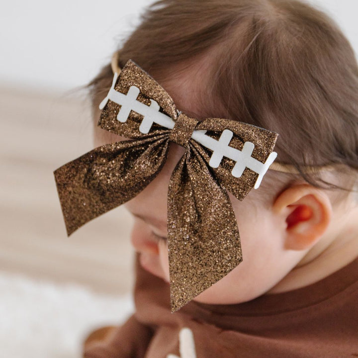 Football Bow Baby Headband
