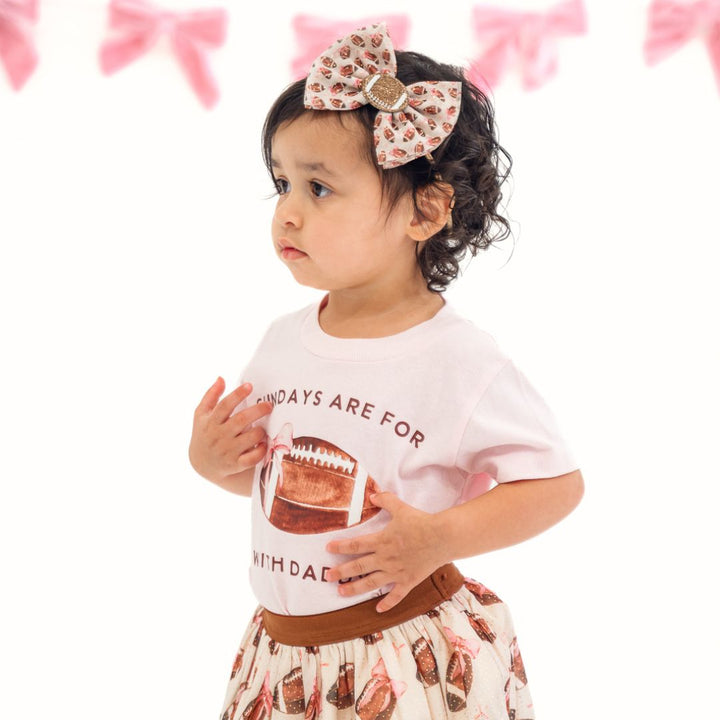 Football Cutie Tulle Bow Baby Headband