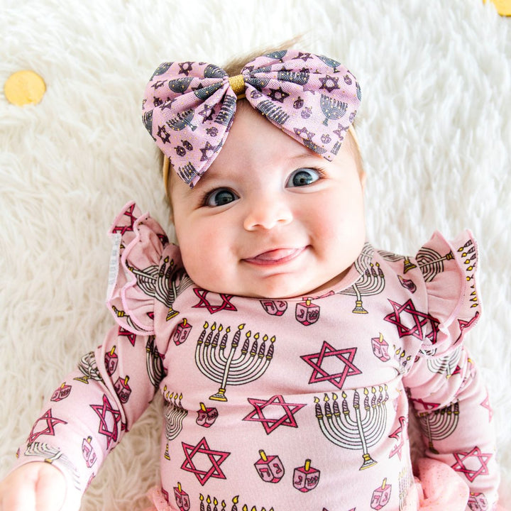 Hanukkah Tulle Bow Baby Headband