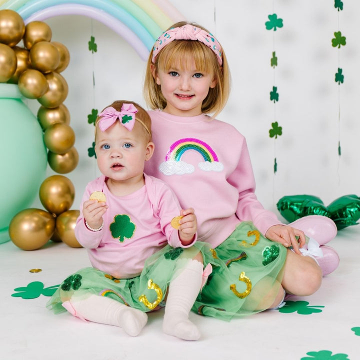 Shamrock St. Patrick's Day Coquette Bow Baby Headband