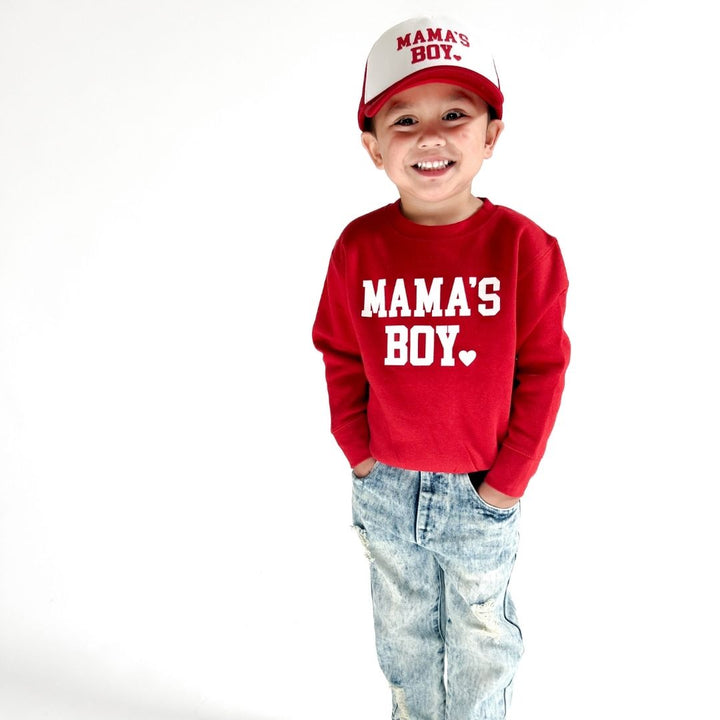 Mama's Boy Valentine's Day Trucker Hat - Red/White