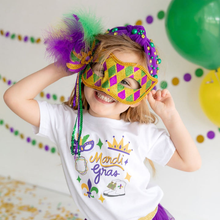 Mardi Gras Gemstone Headband - Small