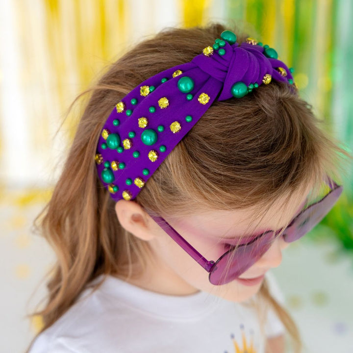 Mardi Gras Gemstone Headband - Small