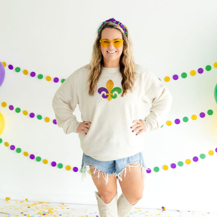 Mardi Gras Gemstone Headband - Large