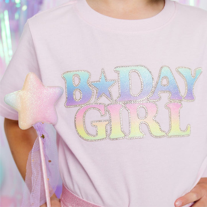 Pastel Rainbow BDay Girl Patch Short Sleeve T-Shirt - Ballet