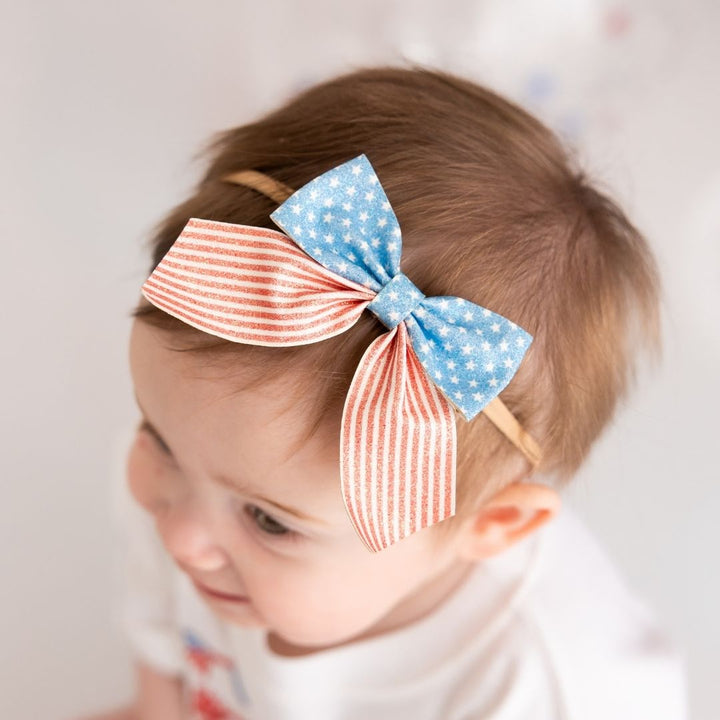 Patriotic Cutie Bow Baby Headband