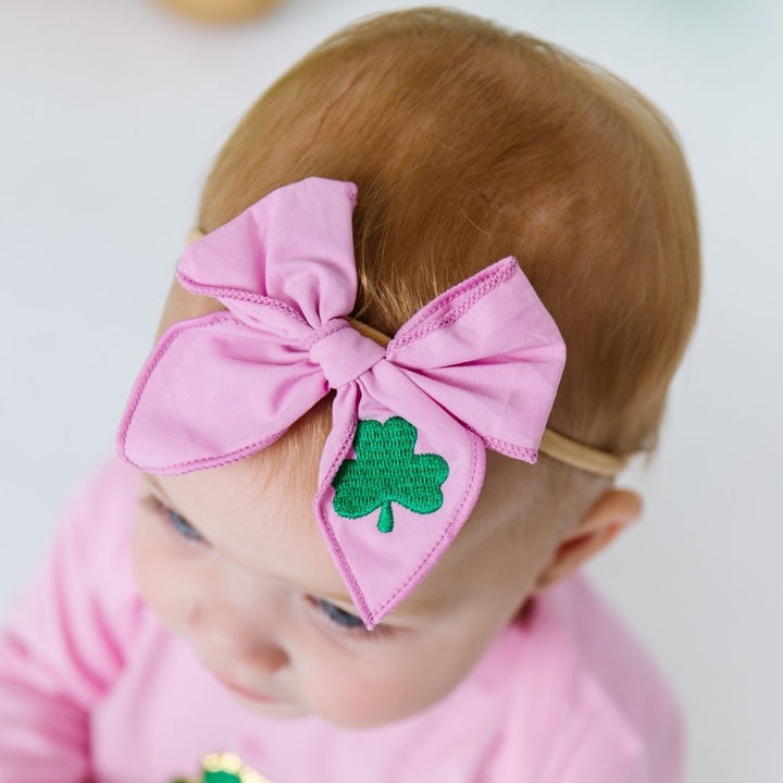 Shamrock St. Patrick's Day Coquette Bow Baby Headband
