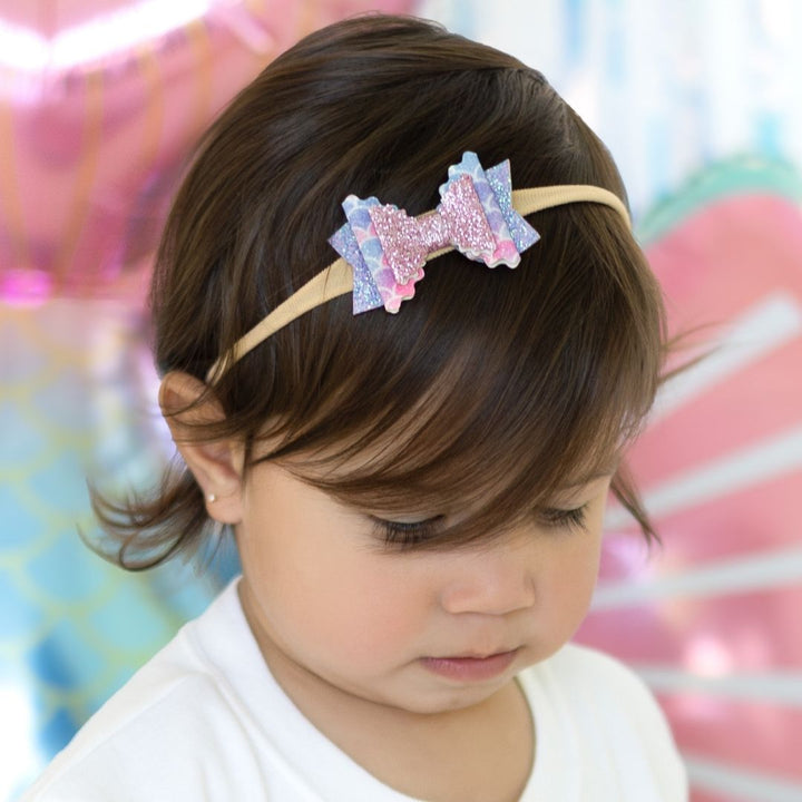 Sparkling Mermaid Bow Baby Headband
