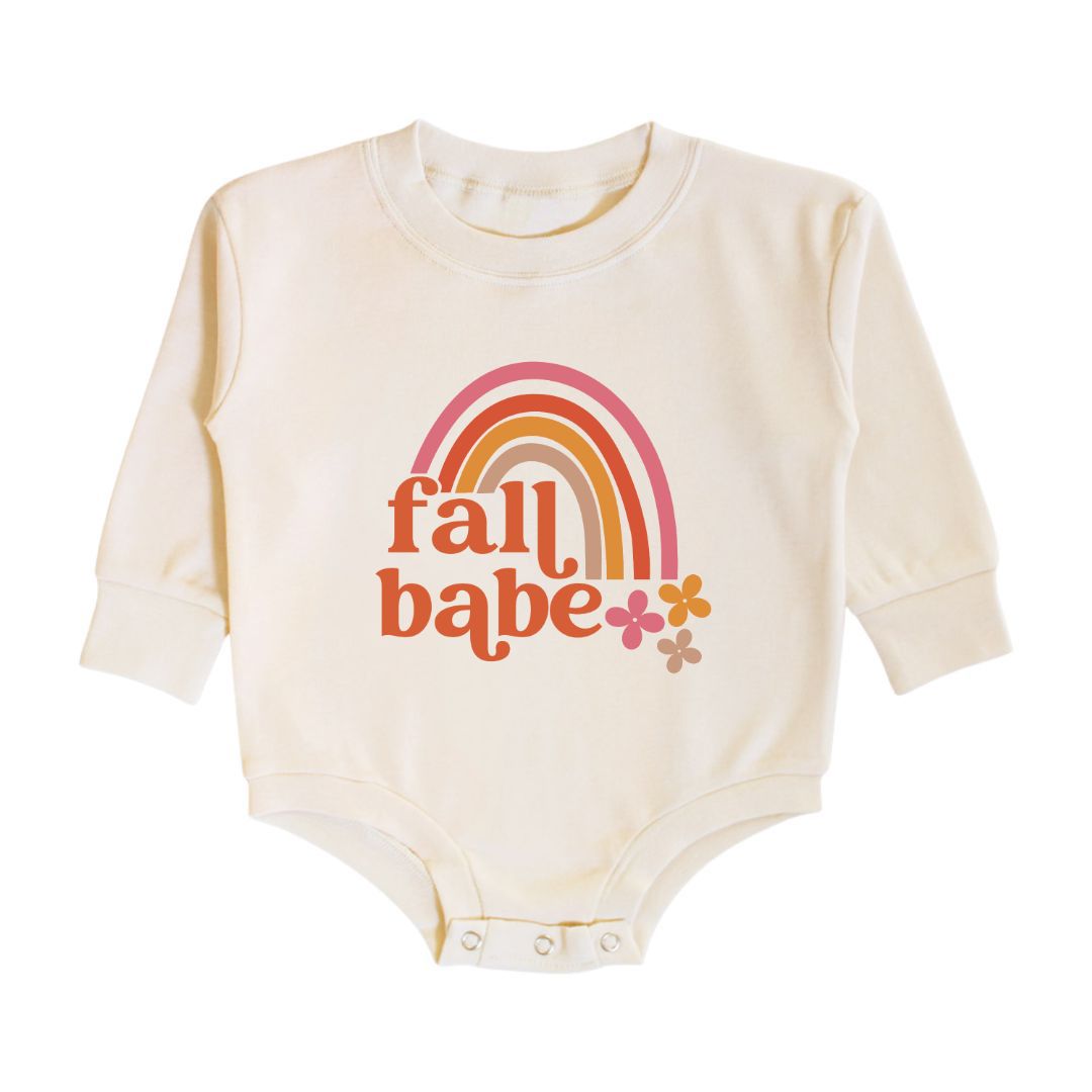 Fall Babe Long Sleeve Romper - Natural