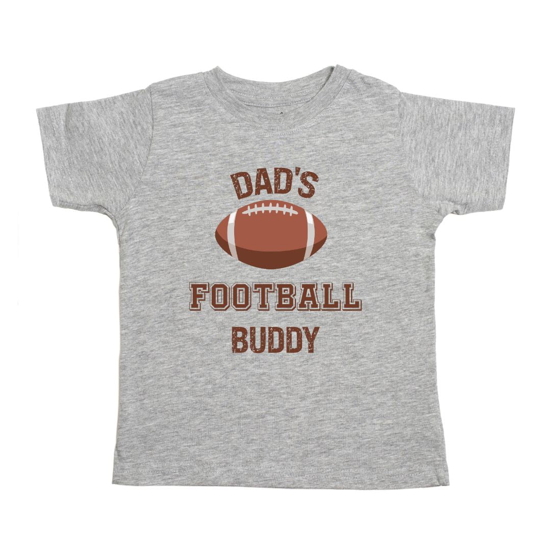 Dad's Football Buddy Short Sleeve T-Shirt - Gray