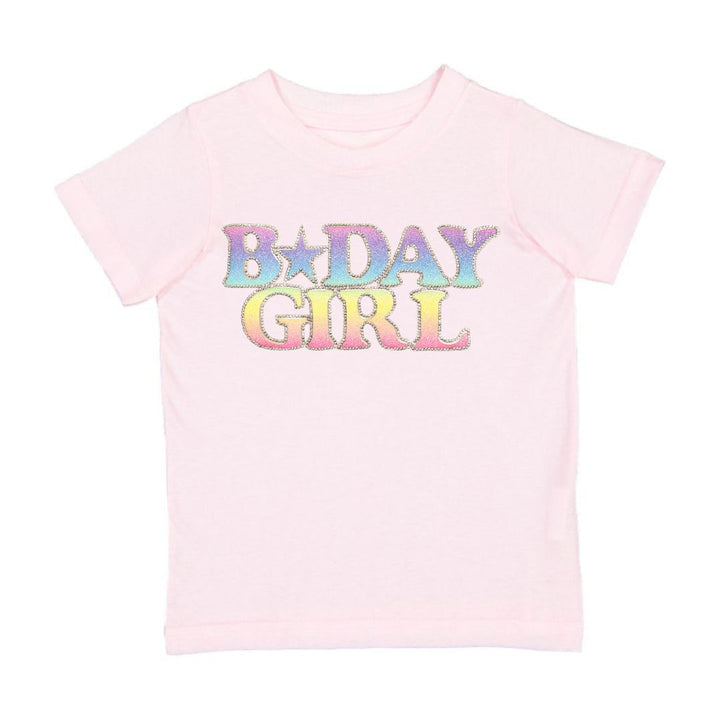 Pastel Rainbow BDay Girl Patch Short Sleeve T-Shirt - Ballet