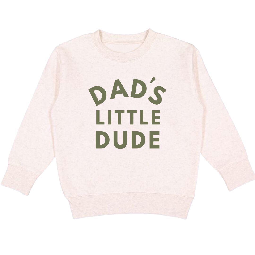 Dad's Little Dude Sweatshirt - Natural