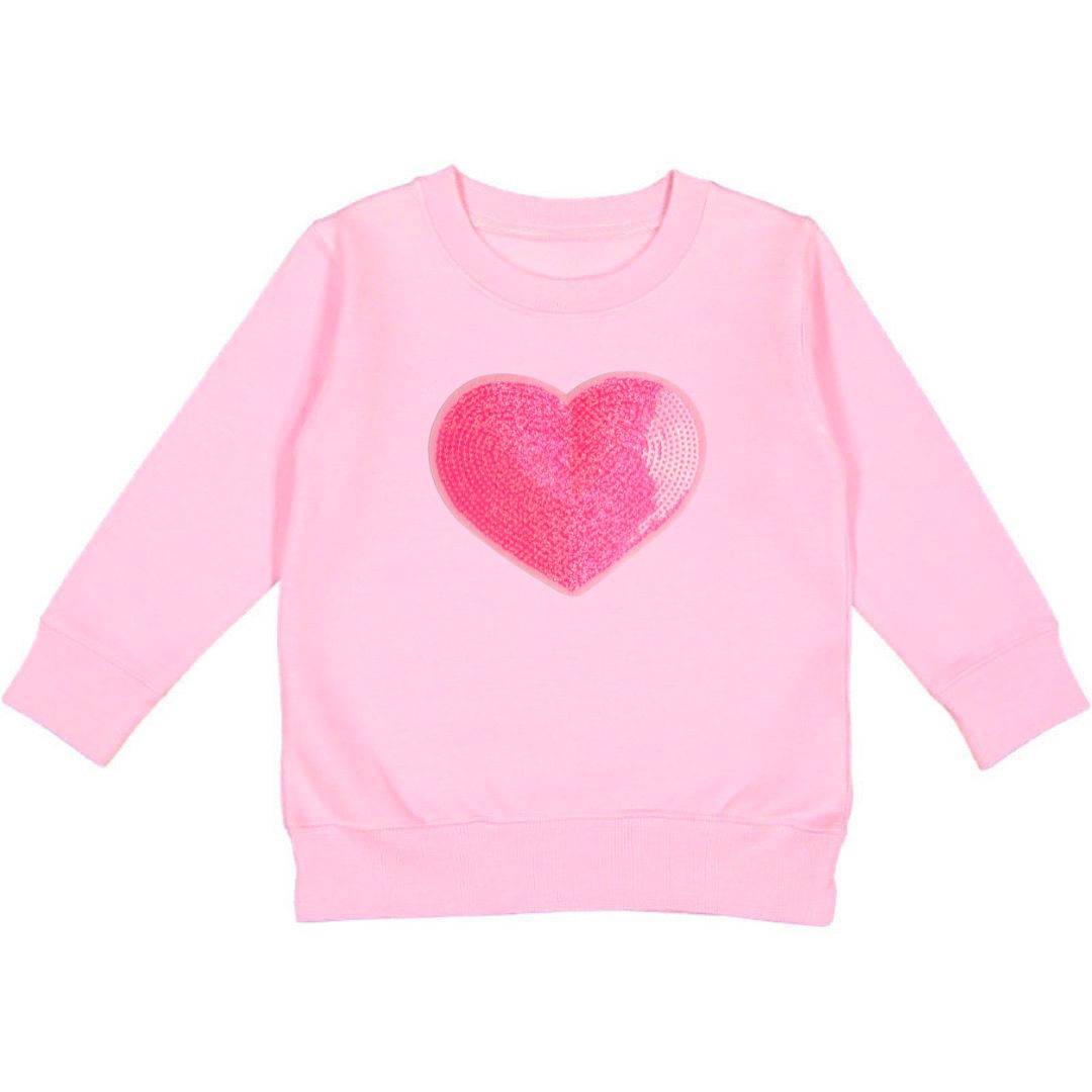 Red Sequin Love Patch Sweatshirt main image 1