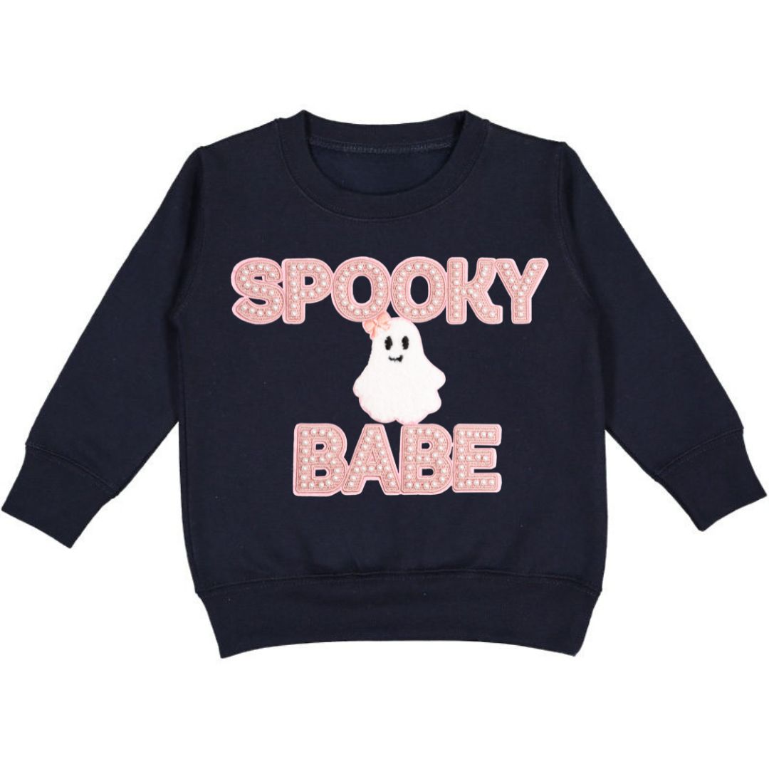Spooky Babe Patch Halloween Sweatshirt Black – Sweet Wink