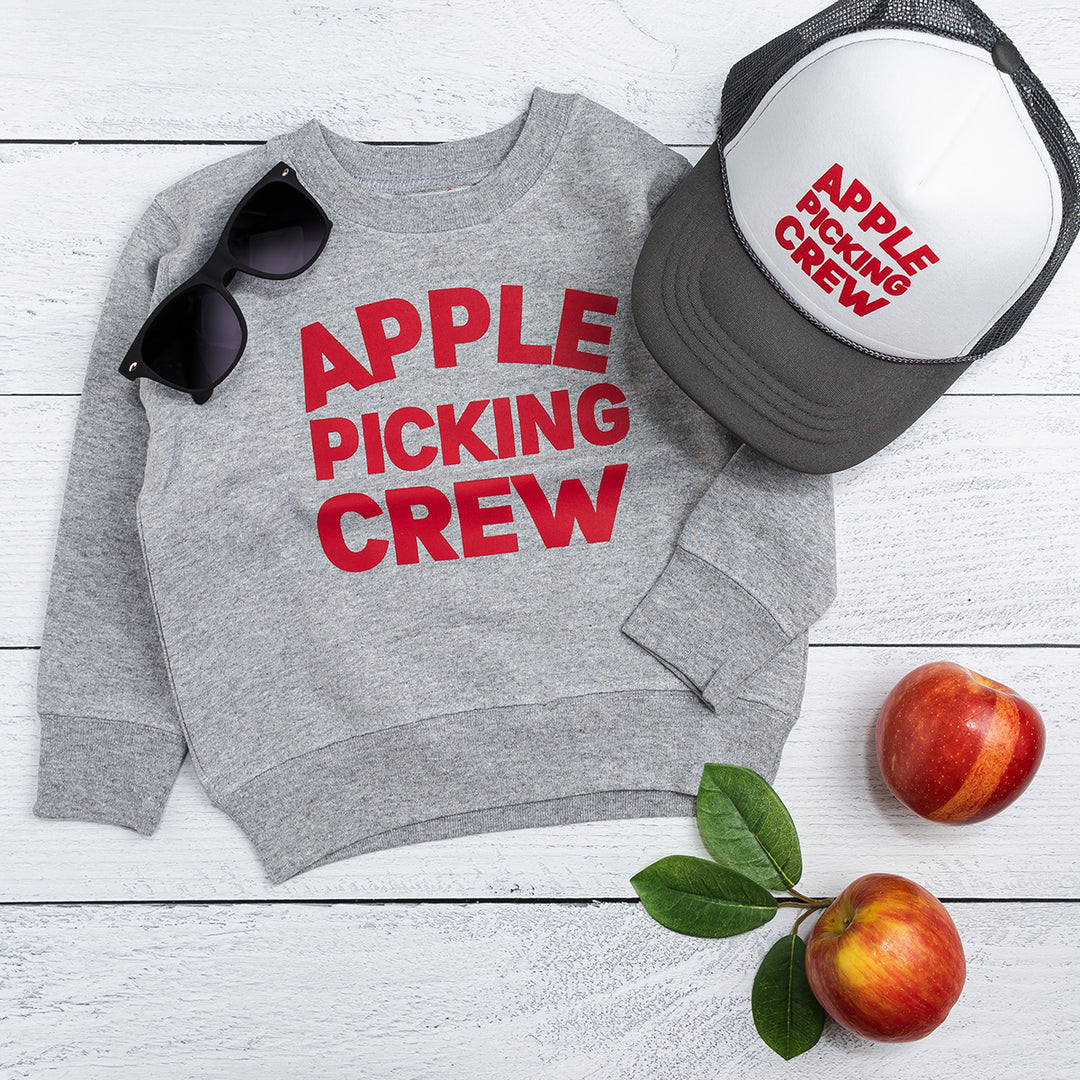 Apple Picking Crew Sweatshirt - Gray