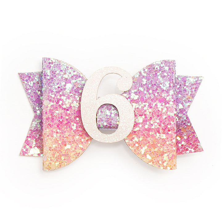 Pastel Rainbow Bow #6 Clip