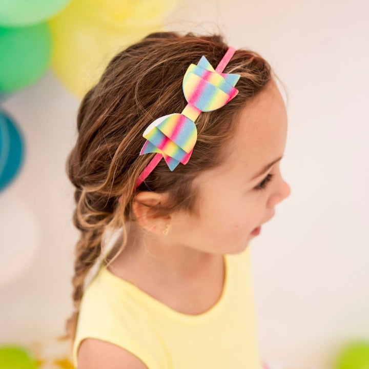 Rainbow Ombre Bow Headband