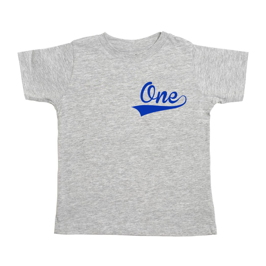 One Birthday Boy Short Sleeve T-Shirt - Gray